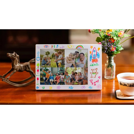 myFirst Frame Doodle 9-Inch Digital Photo Frame Designed for Family Anti-glare Matte Screen
