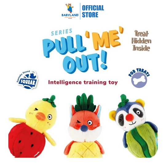 GiGwi Pull Me Out Plush with Squeaker Dog Toy