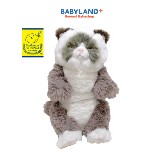 Sunlemon 1583 Ragdoll Grey Brown - Lying Cat Sleeping Face Stuffed Toy S