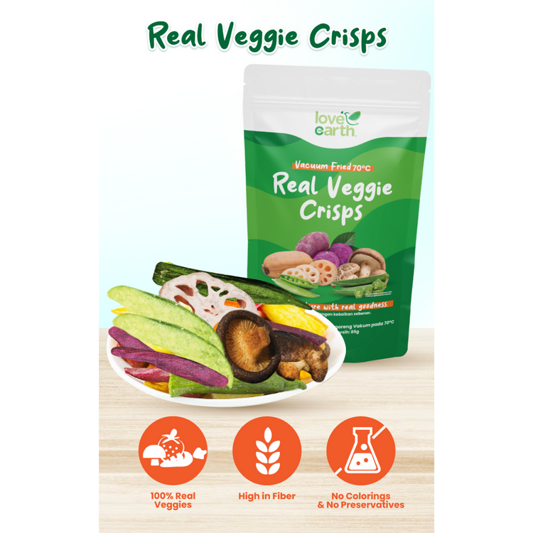 Love Earth Real Veggie Crisps 85g