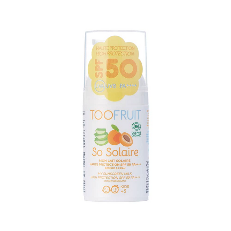 TooFruit So Solaire Sunscreen Milk High Protection SPF50 PA++++ (Aloe Vera + Apricot) 30ml/100ml