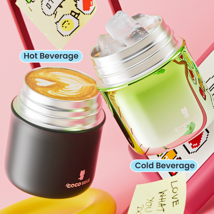 Cocosmile 8210B Dudu Thermos Drinking Cup 370ml - Black