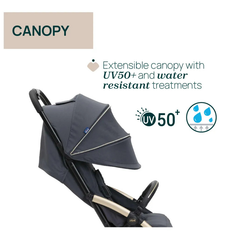 Chicco Goody XPlus Auto Fold Stroller - Dark Shadow (Newborn up to 22kg)