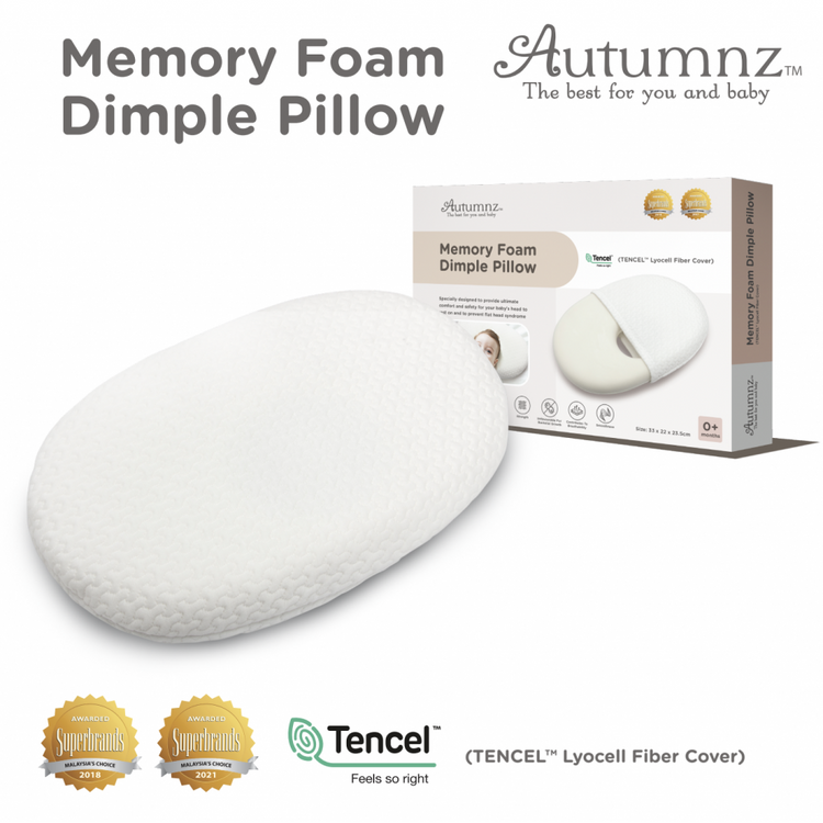 Autumnz Memory Foam Dimple Pillow With Tencel Cover (0m+)