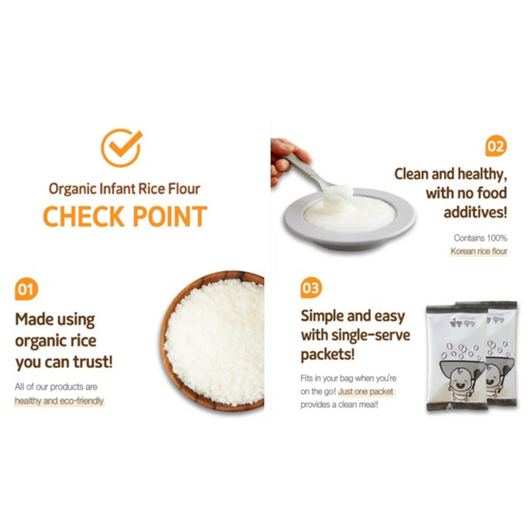 KidzanMomzan Organic Baby Rice Flour 200g (10x 20g)