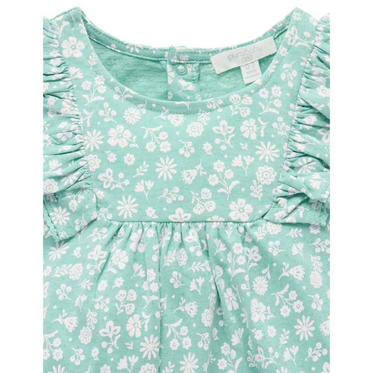 Purebaby Organic Silhouette Ruffle Shortie Growsuit