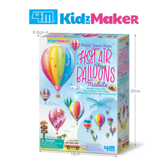 4M KidzMaker - Paint Your Own Hot Air Balloons Mobile (5Y+)