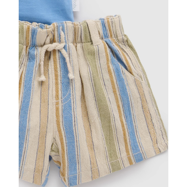 Purebaby Organic Baby Kids Floating Puppies Set - Ocean Print