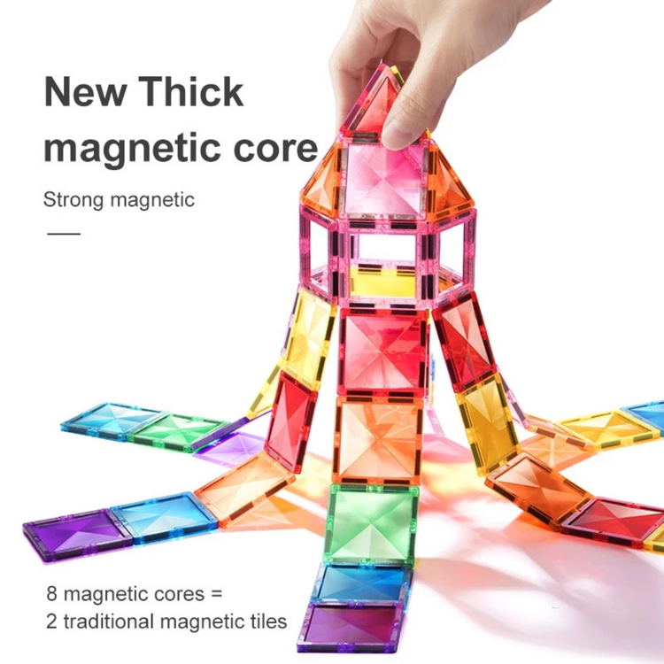 Mideer Colorful Magnetic Tiles - Marble Run 100PCS (3Y+)