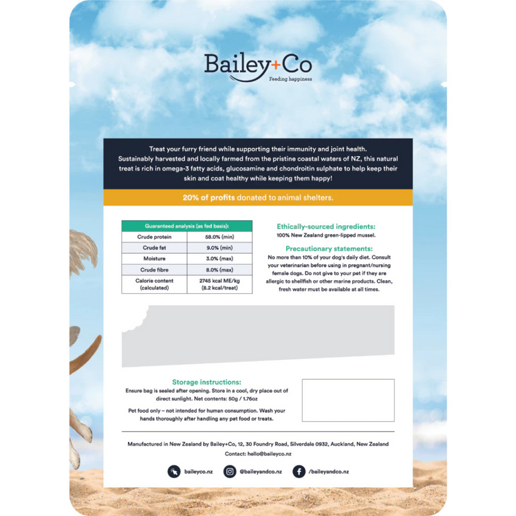 (Made in New Zealand) Bailey Co Single Ingredient Freeze Dried Raw Treats