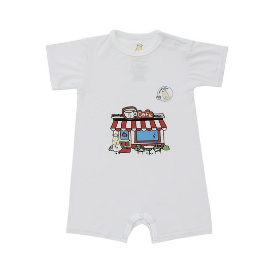 Baa Baa Sheepz SPECIAL EDITION - Romper Short Sleeve Cafe White - 18M