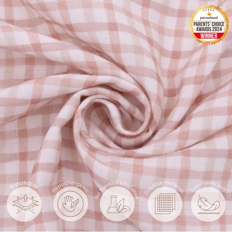 Joey & Mom Luxuriously Soft Bamboo Cotton Swaddle Bundle (3 in 1)