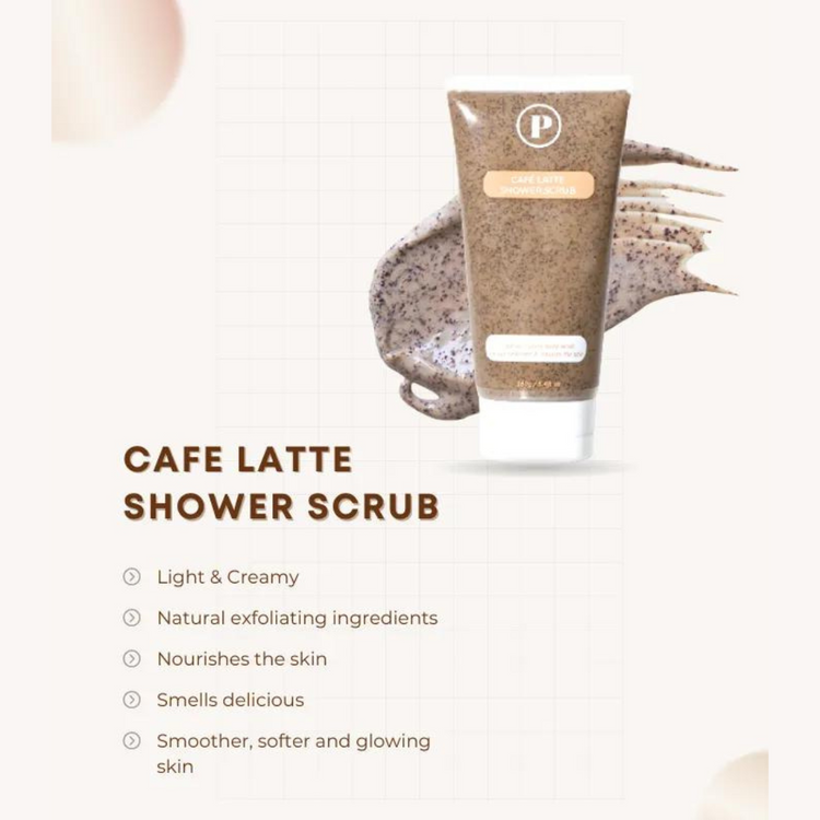 Pop Neutral Cafe Latte Shower Scrub (160g)