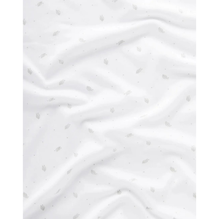 Purebaby Organic Blanket 110cm Bunny Rug - Pale Grey Leaf W/Spots