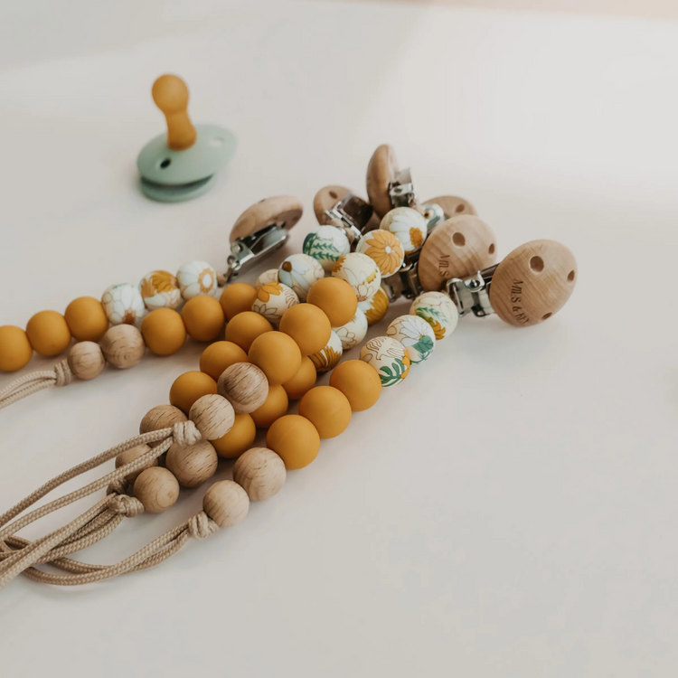 Mils and Key Dhalia Pacifier Clips - Multiple Color (0m+)