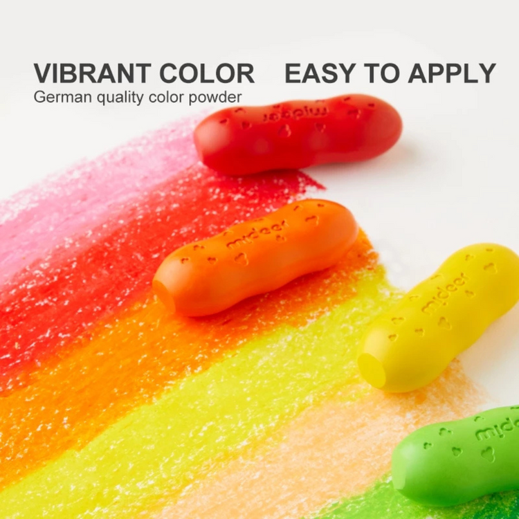 Mideer Washable BeeswaxBased Peas Crayon ( 8 / 12 Colors )