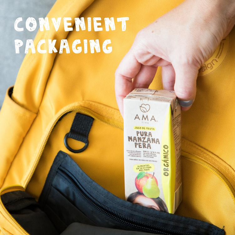 AmaTime TetraPack 100% Organic Fruit Juice 200ml - imported from Chile
