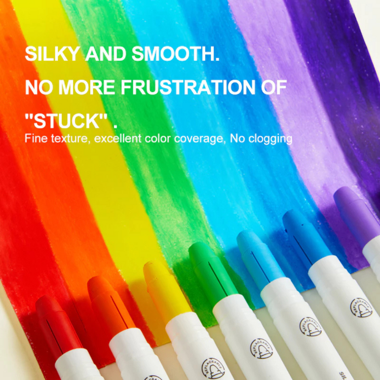 Mideer Colorful Bucket Fast-Drying Silky Crayons (3Y+)