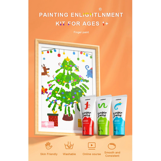 Mideer Non Toxic & Washable Finger Paint 12 Colour