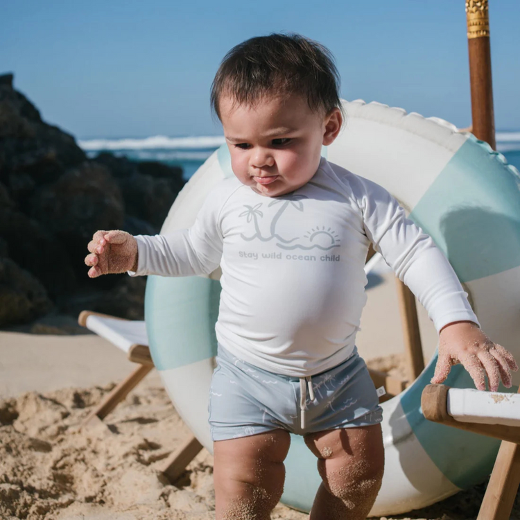 Joey & Mom UPF Protected Swimwear - Blue Breeze