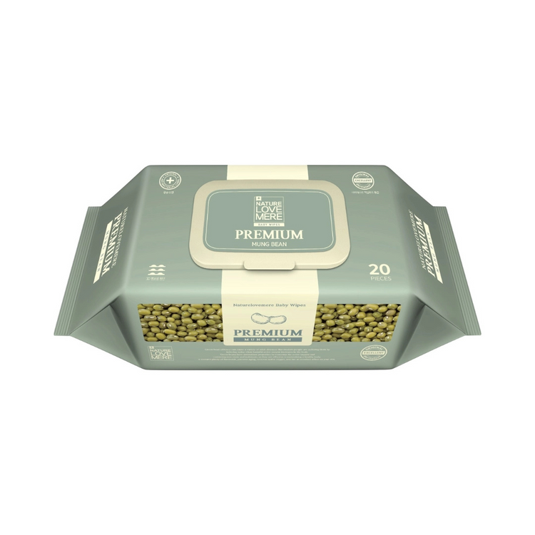 NATURE LOVE MERE Premium Mung Bean Baby Wet Wipes (Cap)