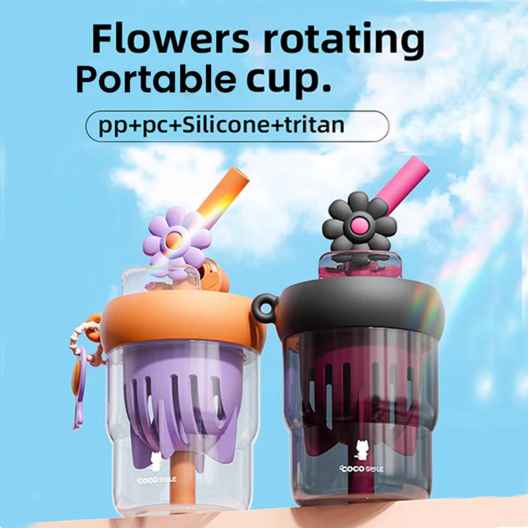 Cocosmile 8303 Coco Flower Tritan Cup 550ml - Black