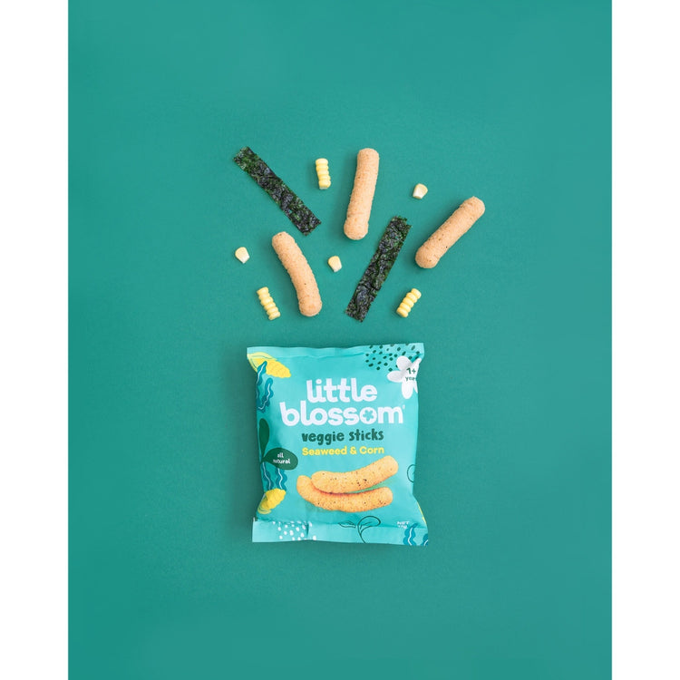 Little Blossom Veggie Sticks 12g - Seaweed & Corn