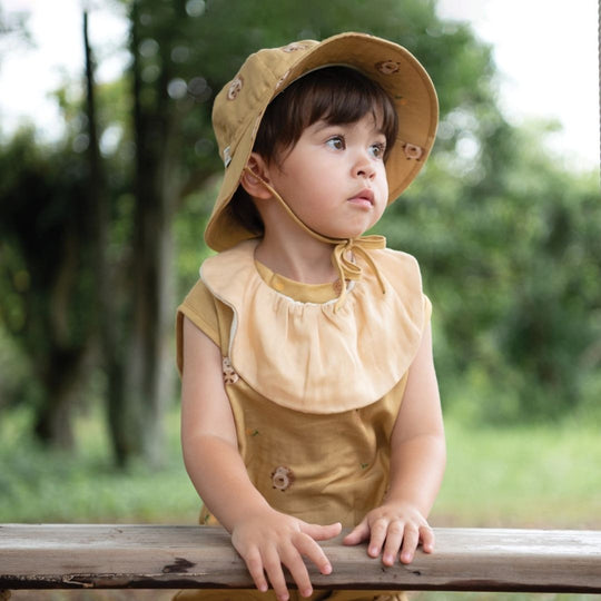 Saeson TENCEL Basic Jumpsuit Set - Caramel Hedgehog