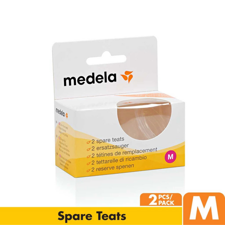 Medela Spare Teat - Size S/Size M (2 Pcs/Box)