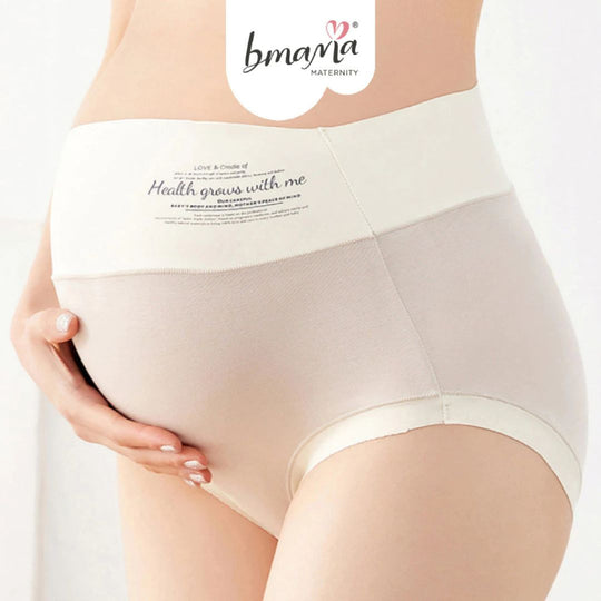 Bmama Modal Seamless High Waist Panties Set 4pcs - Green/Pink