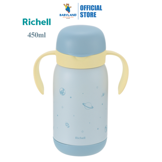 Richell Training L.I Easy-Sip Insulated Direct Drink Cup 450ml - Blue (8m+)