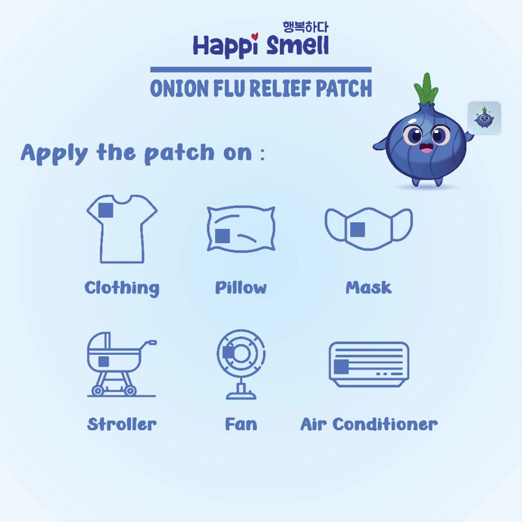Happi Smell Onion Flu Relief Patch 6'S