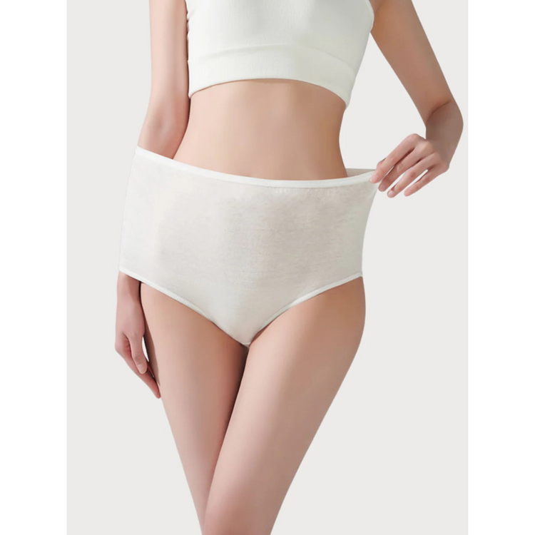 Bmama Full Cotton Disposable Panties 4White 1 Color 3XL Set