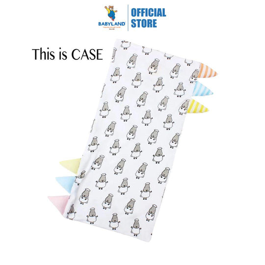 Baa Baa Sheepz Bed-Time Buddy Case Small Sheepz White with Color & Stripe tag