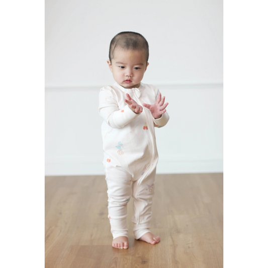 Twinkle Planet GOTS Organic Cotton One-Piece Pyjamas - Circus Dino