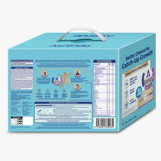 Wyeth S-26 ASCENDA® Catch-Up Growth 600g x 2 (FOC 400g) | Supports Increase of Height & Weight