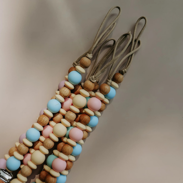 Mils and Key Ella Pastel Pacifier Clips (0m+)