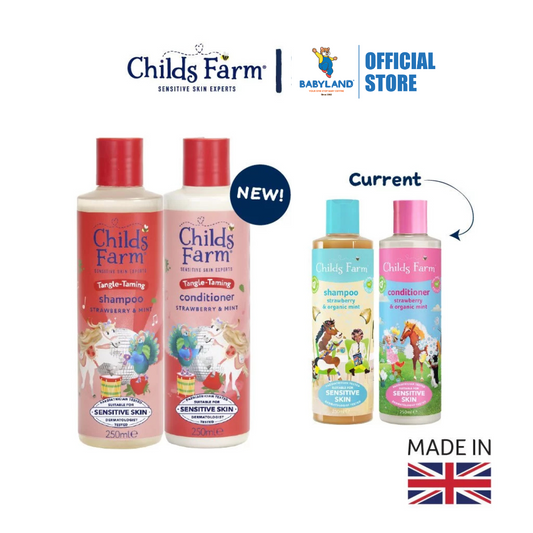 Childs Farm Tangle Taming Shampoo/Conditioner - Strawberry & Mint (250ml)