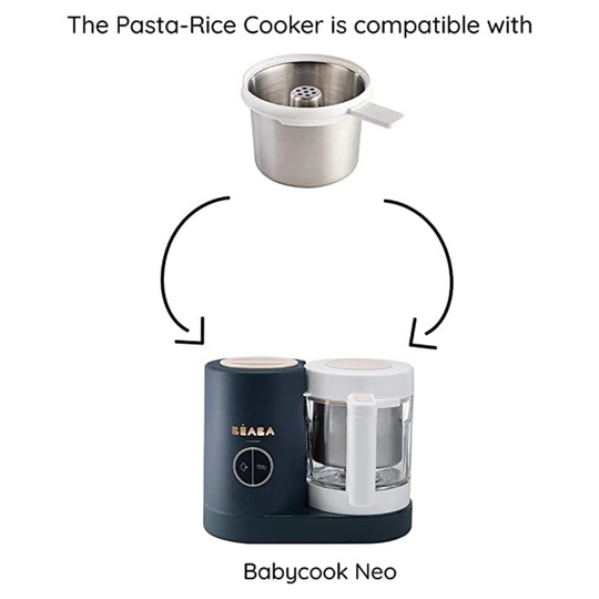 Beaba Babycook Neo Pasta & Rice Cooker - Easily steam cook baby's starchy foods (rice, pasta, grains)