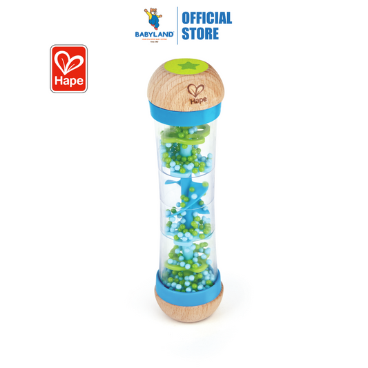 Hape 0328 Beaded Raindrops Rattle - Blue for baby age 6 months+