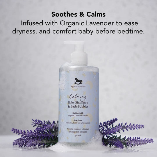 Applecrumby Calming Baby Shampoo & Bath Bubbles 500ml