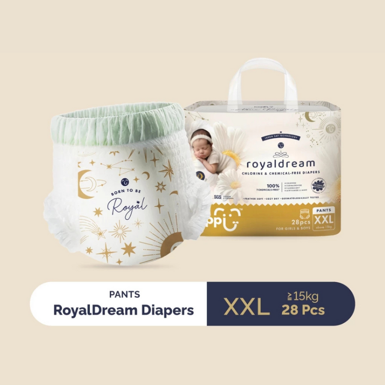 Hoppi RoyalDream Baby Diaper Pants (1 Pack) 100% 7 Chemicals-Free