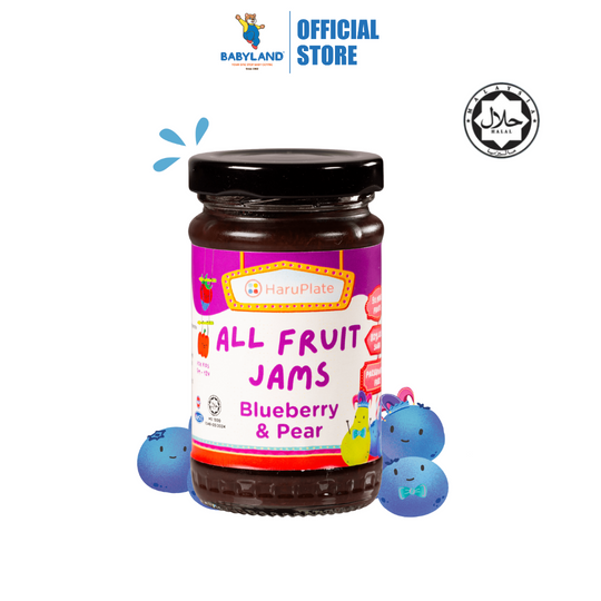 HaruPlate - Blueberry & Pear Jam (Halal-Certified, For Babies & Kids 9m+)