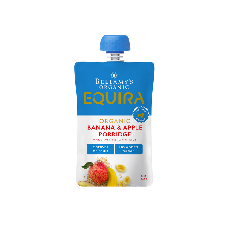 Bellamy's Organic Wet Pouches Banana & Apple Porridge 120g