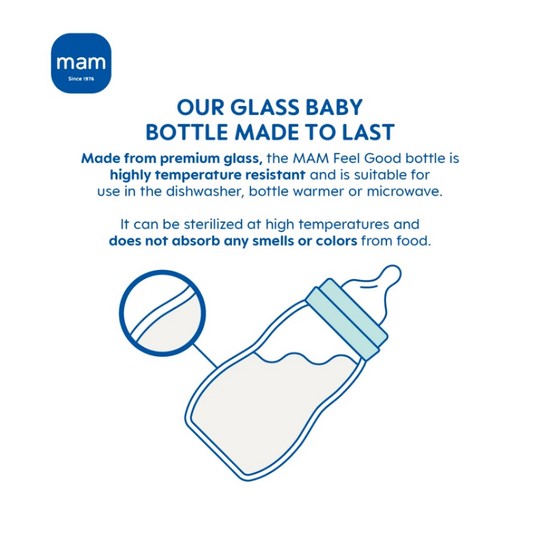 MAM Feel Good Glass Bottle 170ml Unisex