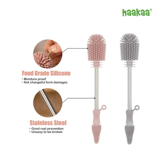 Haakaa Double-Ended Silicone Cleaning Brush