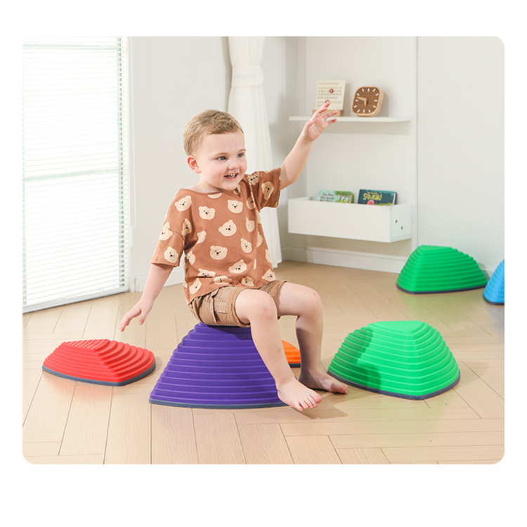 Gaabi Triangular Stepping Stone (9pcs) for Balance with Non-Slip Bottom - Exercise Coordination and Stability