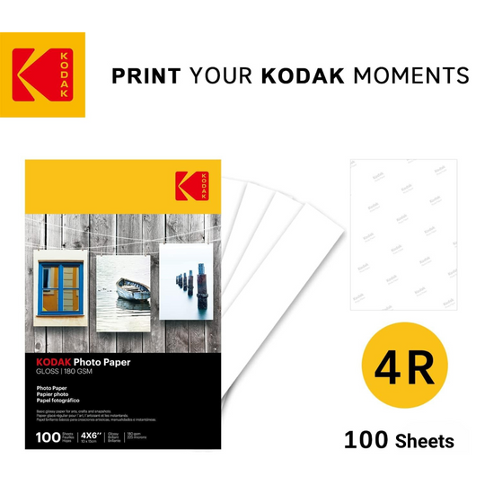 Kodak Snapshot Photo Paper 4R | Gloss | 180gsm (100 sheets)
