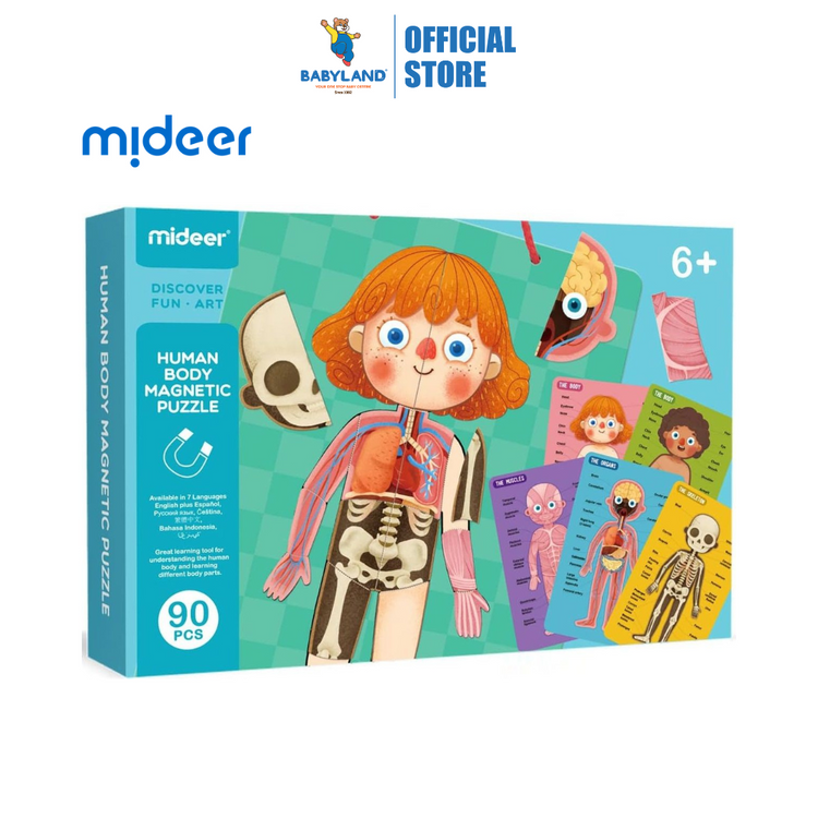 Mideer Body Magnet Puzzle 7 Languages (90 Pcs) (6Y+)