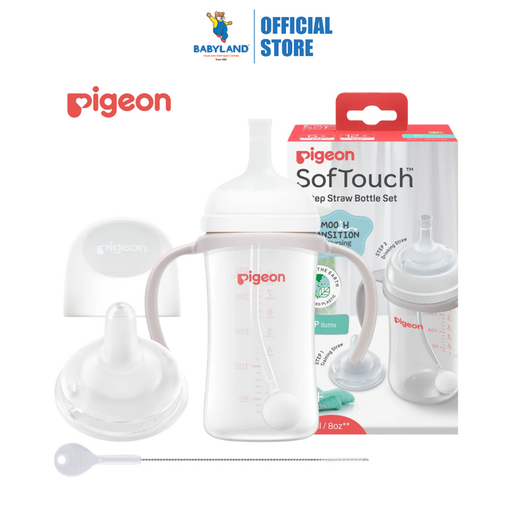 Pigeon Softouch BPP Step Up Straw Bottle Set (6m+)